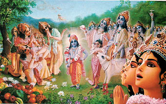 Krishna takes compasion on Brahma