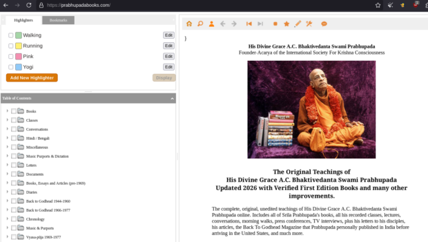 PrabhupadaBooks.com Homepage